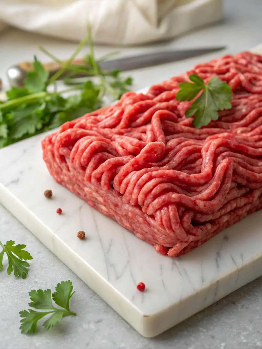 A display of fresh cuts of meat on ice, with a clean processing facility in the background, highlighting VGN Trading Co. P/L's fresh meat exports.