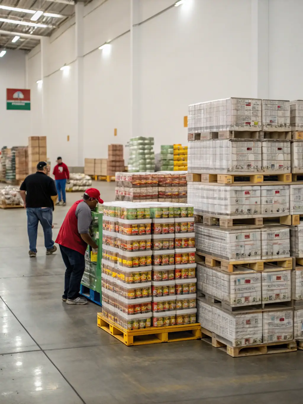 A diverse selection of VGN Trading Co. P/L's exported goods, including milk powder, cotton bales, and packaged fresh meat, ready for global distribution.